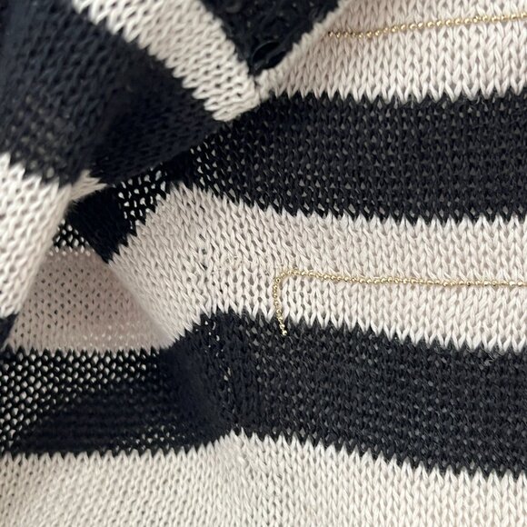 $1500 Brunello Cucinelli Black White Monilli Bead Sequin Crop Sweater sz Small - Picture 5 of 12